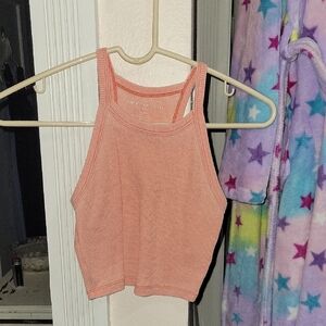 American Eagle Outfitters Coral High Neck Tank Top, Medium